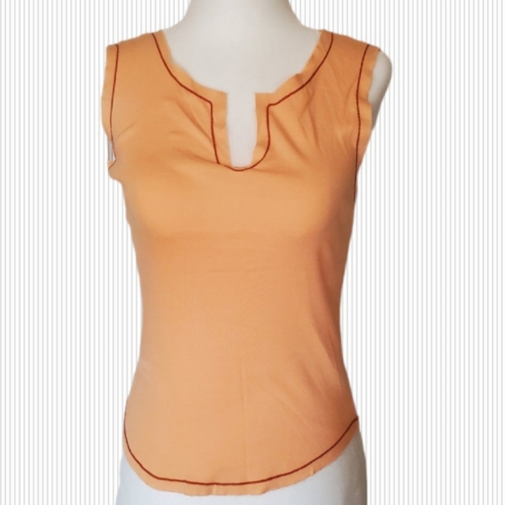 Bebe Y2k Vintage Women's Orange Tank sz M
